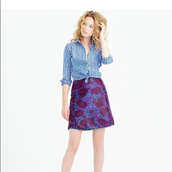 J. Crew Dresses & Skirts - J Crew Midnight Floral Jacquard Mini Skirt